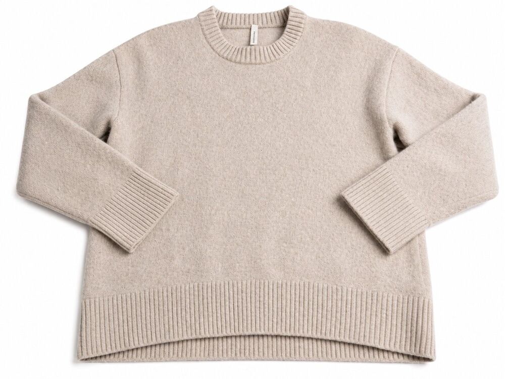 The Group by Babaton Beige Cashmere Crewneck Sweater Size Medium